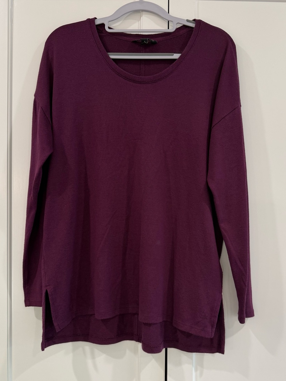 Banana Republic Plum Long Sleeve Scoop Neck Tunic